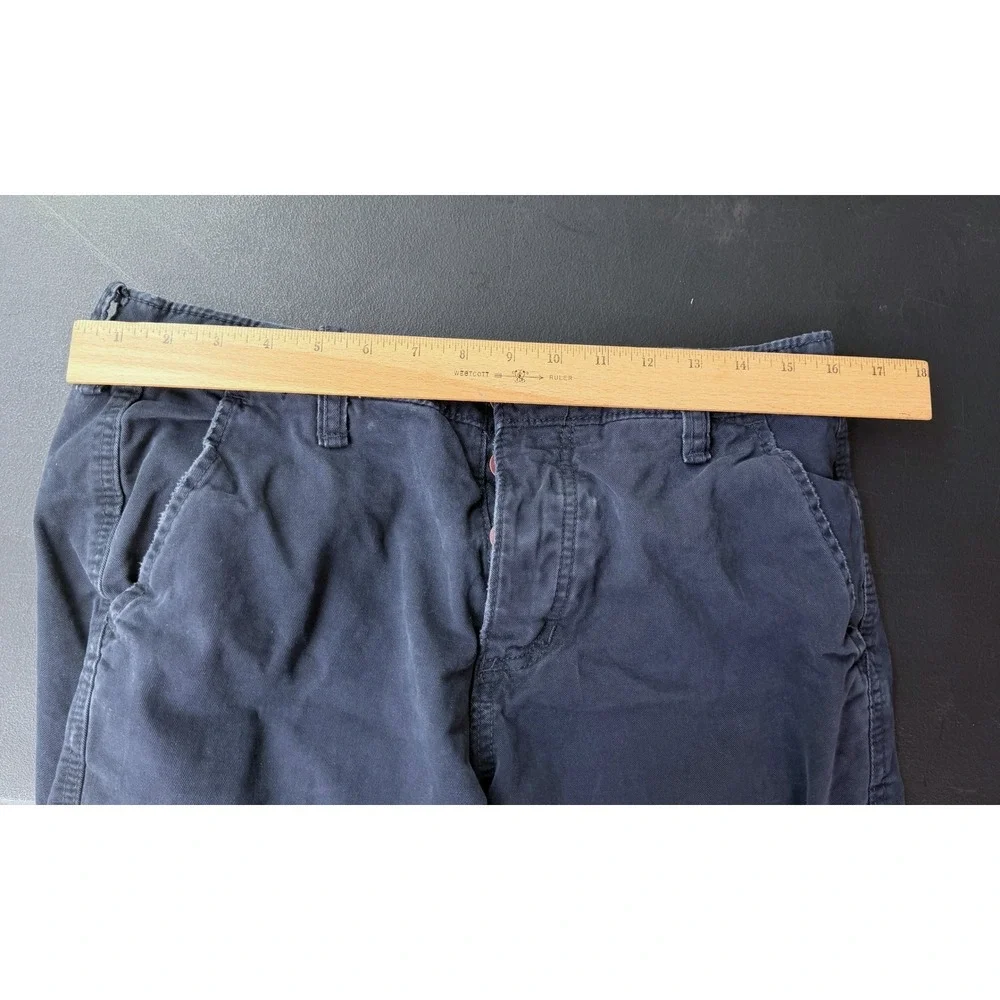 Hollister Mens Epic Flex Chino Shorts Navy‎ Blue Size 32 Flat Front Cotton Blend